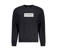 Napapijri Black Cotton Men Sweatshirt - XXL