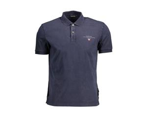Napapijri Blu Cotton Men Polo - M