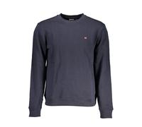 Napapijri Blu Cotton Men Sweatshirt - L