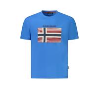 Napapijri Blue Cotton Men T-Shirt - S