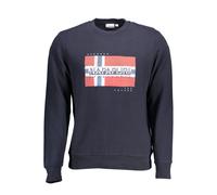 Napapijri Blue Cotton Men's Sweatshirt - XXL