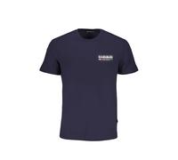 Napapijri Blue Organic Cotton Men T-Shirt - L