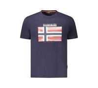 Napapijri Blue Organic Cotton Men T-Shirt - M