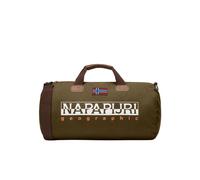 Napapijri Borsa da Viaggio con Tracolla Bering 3 in Cotone Cerato Verde Oliva Unisex