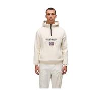 Napapijri - Burgee Half Zip Hoodie 2.0 - Felpa con cappuccio M beige/bianco