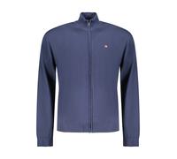 Pull con zip a collo alto, Decatur Blu S Tinta unita