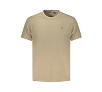 Napapijri - Cotton T-Shirt - - Tops - Uomo - Beige - M