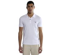 Polo Napapijri Elbas manica corta bianco nero - XL