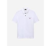 Polo Napapijri Elbas manica corta bianco nero - XXL