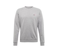 Napapijri - Balis - Felpa grigia in pile con logo piccolo-Grigio XL