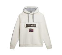 Napapijri Felpa Burgee con Cappuccio e Logo Bandiera Bianco