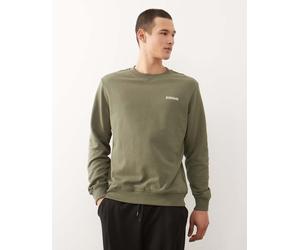 Napapijri - Felpa color kaki con logo piccolo-Verde XL