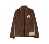 Napapijri - Felpa con zip in pile - - Jackets - Uomo - Marrone - S