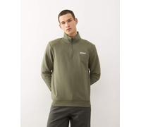 Napapijri - Felpa kaki con zip corta-Verde 2XL