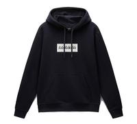 Felpa con cappuccio Napapijri Box Logo nero puro bianco - L
