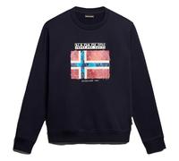 Felpa Napapijri Guiro blu marino rosso bianco - M