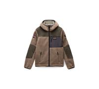 Napapijri Yupik Full-Zip M - giacca in pile - uomo XL Beige/Green man Recycled Polyester