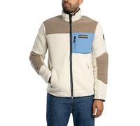 Napapijri Giacca in pile da uomo Yupik, Beige/Brown/Blue, Beige/Brown/Blue, L