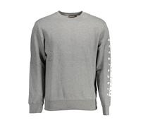 Napapijri Gray Cotton Men Sweater - 3XL
