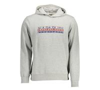 Napapijri Gray Cotton Men Sweater - 3XL