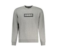 Napapijri Gray Cotton Men Sweatshirt - 3XL