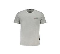 Napapijri Gray Organic Cotton Men's T-Shirt - XXL