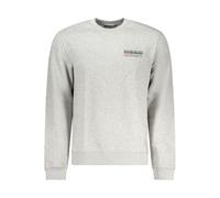 Napapijri Grigio Cotton Men Sweatshirt - XL