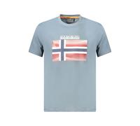 Napapijri Grigio Cotton Men T-Shirt - L