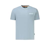 Napapijri Grigio Cotton Men T-Shirt - XL