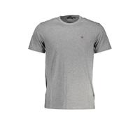 Napapijri Grigio Cotton Men T-Shirt - XXL