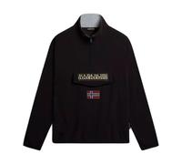 Napapijri, ,Jackets ,Uomo ,Nero ,L Felpa nera senza cappuccio con mezza zip