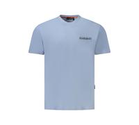 Napapijri Light Blue Cotton Men T-Shirt - L