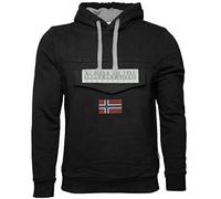 NAPAPIJRI Maglia Felpa Chiusa Uomo con Cappuccio e Tasca Grande Articolo NP0A4ENA Burgee Win, 041 Black, S