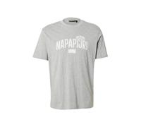 Napapijri Gray Cotton Men T-Shirt - M