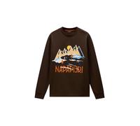 NAPAPIJRI Maglietta navy / blu chiaro / cioccolato / arancione Uomo - Abbigliamento - Taglie comode - Maglie e T-shirt NAPAPIJRI XXL