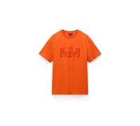 Napapijri Orange Cotton Men T-Shirt - S