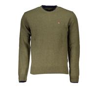 Napapijri - Maglione Verde a Maniche Lunghe con Ricamo - - Knitwear - Uomo - Verde - L
