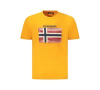 Napapijri Orange Cotton Men T-Shirt - M