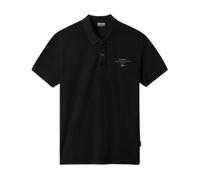 Napapijri Polo Elbas Manica Corta di Cotone Nero