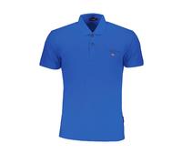 Napapijri - Polo in Cotone Blu con Logo - - Tops - Uomo - Blu - M