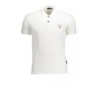 Napapijri - Polo in Cotone con Logo Ricamato - - Tops - Uomo - Bianco - L