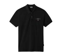 Napapijri - Polo Manica Corta in Cotone Nero - - Tops - Uomo - Nero - M