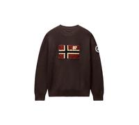 NAPAPIJRI Pullover 'D-ARCHIVE' beige / marrone / bordeaux / nero Uomo - Abbigliamento - Pullover e cardigan - Pullover - Pullover girocollo NAPAPIJRI XXL