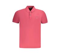 Napapijri Red Cotton Men Polo Shirt - M