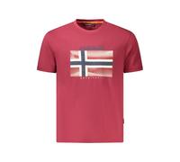 Napapijri Red Cotton Men T-Shirt - M