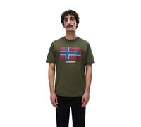 NAPAPIJRI Maglietta 'FLAG TIKI' blu / oliva / rosso vino / bianco Uomo - PROMO - Maglie e T-shirt - T-shirt NAPAPIJRI L