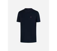 T-shirt Napapijri Salis manica corta blu marino rosso - L