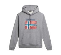 Napapijri, ,Sweatshirts & Hoodies ,Uomo ,Grigio ,L Felpa Manica Lunga Cotone Grigio