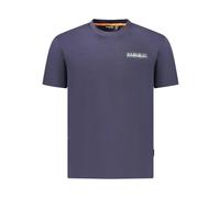 Napapijri - T-shirt Girocollo in Cotone con Stampa Audace - - Tops - Uomo - Blu - S