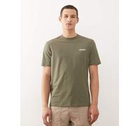 Napapijri - T-shirt kaki con logo piccolo-Verde XS